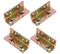 iplusmile Soportes para Barandillas de Cama de Aleación de Zinc 3Mm Grosor Extra Resistente Kit 4 Piezas 2 Izquierdos y 2 Derechos para Marco de Madera y Herrajes de Montaje