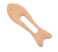 iplusmile Tabla de Raspado Gua Sha de Madera Natural para Masaje Corporal Herramienta Terapéutica y Duradera Diseño Forma de Pez para Espalda Cuello y Relajación Muscular