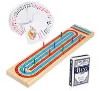 iplusmile Tablero de Cribbage de Madera Maciza de Mesa Tradicional para Reuniones de Cartas Cribbage Party Diseño Resistente y Duradero para Familia y Amigos