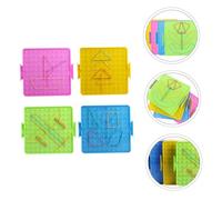 iplusmile Tablero de Uñas Matemáticas para Primaria Doble Cara Herramienta Didáctica con Bandas Elásticas para Estudiantes Educativo de Geometría y Aprendizaje Matemático Color Aleatorio