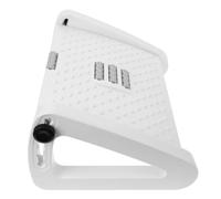 iplusmile Taburete Reposapiés Ajustable Blanco Rodillos Masajeadores Antideslizante para Oficina y Hogar Reposapiés bajo Escritorio Pequeño y Resistente Base Triangular Ergonómica