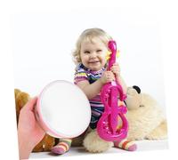 iplusmile Tambor de Madera Rosa para Instrumento de Percusión Infantil Juguete Musical de Mano para Desarrollar el Interés Musical