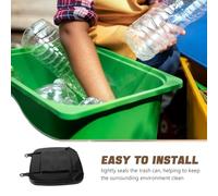 iplusmile Tapa para Cubo de Basura de 50L Exterior Plástico Resistente Negro Protección contra Lluvia y Olores Repuesto para Contenedor Sanitario Cierre Suave y Fácil Limpieza