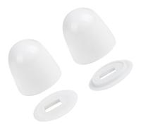 iplusmile Tapas Redondas 1 Par para Pernos de Inodoro en ABS Blanco Cubiertas para Tornillos que Actualizan el Aspecto del Baño y Facilitan el Almacenamiento
