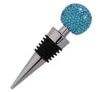 iplusmile Tapón de Vino Aleación de Zinc Bola de Cristal Azul | Reutilizable, Inserción y Extracción Sencillas, para Botellas de Vino Tinto, Hogar, Fiesta y Bar