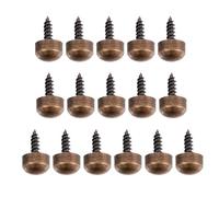 iplusmile Tapones Decorativos de Cobre Macizo para Tornillos Autorroscantes de 9Mm 16 Unidades Acabado Espejo para Fijación y Reparación de Muebles Espejos y Decoración Mural