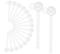 iplusmile Tapones Oídos Transparentes de Plástico para Pendientes, Alfiler de Pendiente en, Accesorios de Joyería Orejas, 30 Piezas, Ligeros y Compactos, Uso en Deportes y Escuela