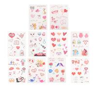 iplusmile Tatuajes Temporales Adhesivos para Cuerpo 10 Láminas Impermeables Ecológicas Diseño Corazón para Mujeres Fiestas y Festivales Fácil de Quitar Pegatinas Realistas para Brazo y Piel