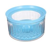 iplusmile Tazón de Agua Flotante para Mascotas Cuenco Transparente Antisalpicaduras para Perros Grandes y Gatos Pequeños para Uso Interiores y Viajes