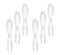iplusmile Tenedores Pequeños para Aperitivos en Acero Inoxidable, Pack de 6 Unidades Resistentes para Ensaladas y Eventos Sociales