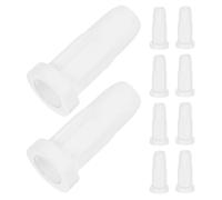 iplusmile Topes para Ruedas de Muebles para Cuna 10 Unidades Fundas de Plástico Blancas Inserto para Varilla Copas Antideslizantes y Silenciosas para Protección de Suelos y Reducción de