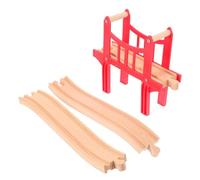 iplusmile Trenes De Madera Puentes para Vías Accesorios para Trenes De Juguete Conectores para Vías De Madera Escenario Educativo