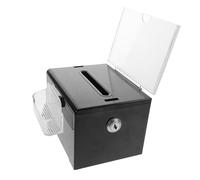 iplusmile Urna De Acrílico Transparente con Cerradura para Recolección De Votos Caja De Almacenamiento para Donaciones Urna De Votación para Eventos y Reuniones Comunitarias
