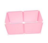 iplusmile Valla Protectora para Hámster y Conejos Desmontable, 6 Piezas de Plástico Rosa 35x35 Cm, Parque Interior Seguro para Mascotas Pequeñas y Erizos
