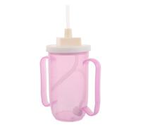 iplusmile Vaso Antiderrames para Adultos Mayores con Pajita 350 Ml Resistente a Caídas a Prueba de Fugas y Regulador de Disfagia para Cuidado y Alimentación Líquida Pacientes Encamados