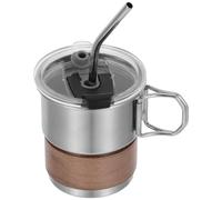 iplusmile Vaso Térmico de Acero Inoxidable de 10oz Asa Plegable y Tapa Antigoteo, Taza de Café Aislada Adecuado para Uso Diario en Casa y Viajes por Carretera