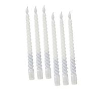 iplusmile Velas Decorativas Cónicas en Espiral Blancas Juego de 6 Piezas sin Llama sin Pilas para Decoración de Bodas y Cenas Románticas Hogar Iluminación Segura y Elegante