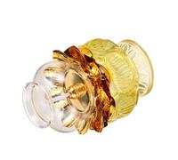 iplusmile Vintage Lotus Oil Lamp Buddha Offering Glass Kerosene Lantern Windproof Emergency Lighting For Home and Outdoor Use