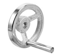 iplusmile Volante de Mano Acero Cuadrado Torno al para Carbono de Borde Resistente al Óxido y Dimensiones Precisas, Rueda Metálica Plata Adecuado para Máquinas Herramienta