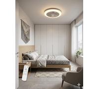 IPN Brezion Plafón Ventilador de techo con luz LED 33 W, lámpara moderna $ arnothing $ 45 cm 2400 lm Multi-CCT para habitación, mando a distancia 3 velocidades, función verano/invierno