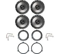 IPNOSIS Kit de 4 altavoces AXTON AE165 para Fiat Panda del 2003 al 2012 con 2 soportes delanteros, 2 soportes traseros y 4 conectores