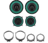IPNOSIS Kit de 4 altavoces IP01165 + IP01130 para Mercedes Clase C (W203) del 2001 al 2007 + 4 soportes ant + post