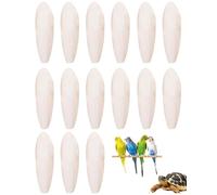 IPNSDON 15 unidades de juguetes masticables de hueso de calamar para loros, juguetes masticables con 2 soportes metálicos, huesos de calamar, aptos para loros, pájaros, reptiles, tortugas,