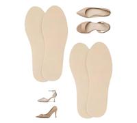 IPNSDON 2 pares Plantillas Antideslizantes para Sandalias Mujer Beige 37-38 Plantillas Autoadhesivas Adhesivas Absorbe Sudor Transpirables para Tacones Altos y Zapatos de Vestir Desechables Redondas
