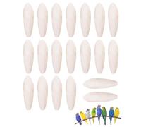 IPNSDON 20 piezas Juguetes masticables para loros hechos de huesos de sepia, juguetes masticables, huesos de sepia, aptos para loros, pájaros, conchas de sepia, huesos de sepia