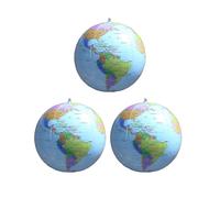 IPNSDON 3 unidades, globo terráqueo inflable de 16 pulgadas, mapa del mundo inflable, balón de playa inflable para el jardín, la playa, la piscina, la enseñanza de ciencias y geografía