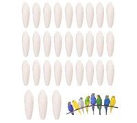 IPNSDON 30 unidades Juguetes masticables para loros hechos de hueso de calamar, juguetes masticables, hueso de calamar, aptos para loros, pájaros, concha de sepia, calamar, hueso de sepia