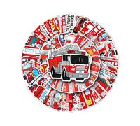 IPNSDON 50 pegatinas de bomberos, pegatinas de coches de bomberos, decoración de coches de bomberos para coches, portátiles, ordenadores, monopatines, botellas de agua, maletas, bicicletas