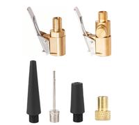 IPNSDON 6 Piezas Boquillas Inflado Neumático Boquilla Inflador Abrazadera Válvula, Neumático Bomba de Automóvil Boquilla de Clip de Cabeza de Conversión Rápida para Válvula Neumático Coche,8mm