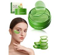 IPNSDON 60 parches para los ojos con aloe vera contra las ojeras, parches para los ojos con ácido hialurónico contra las ojeras, las arrugas y las bolsas debajo de los ojos