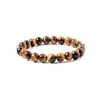 IPNSDON Pulsera de cristal de obsidiana de 1 pieza, pulsera con cuentas para hombres y mujeres, pulsera de piedras preciosas curativas, cuentas de mano expandibles, cadena de joyería de viaje