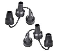 iPobie 2 Pcs de Boquillas de Repuesto, Bomba Boquilla Cabeza Boquilla de Plástico de 3 Tamaños para Lecho de Aire Parcial, Accesorio de Bomba de Aire, Negro