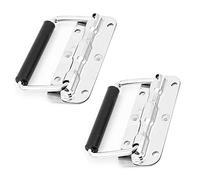 iPobie 2 Pcs Plegable Tirador,Tirador Metal Tono,Acero Inoxidable, Mini Tiradores de Barra Acero Cajón Armario Manillas Puerta
