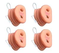 iPobie 4 piezas nariz de cerdo, accesorio para disfraz de máscara animal cerdo para disfraz de fiesta de halloween, M, caucho, M, goma, M, Caucho