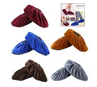 iPobie 5 Pares Cubrezapatos Antideslizantes, Cubiertas de Zapatos de Terciopelo, Cubiertas Reutilizable Zapatos con Franela para el Hogar, la Oficina y la Sala de Máquinas