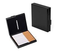 iPobie Caja De Cigarillo Metal, Pitilleras para Hombre Pitillera Cigarrillos Hombre para Introducir 20 Cigarrillo Negro