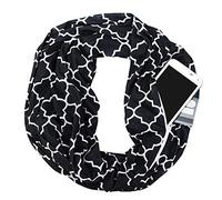 iPobie Conjunto de Doble Cara Bufanda Unisex Infinity Loop Bufanda de Viaje con Bolsillo con Cremallera Oculta