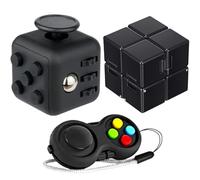 iPobie Juguete Antiestrés Stress Cube,3 Piezas Fidget Toys,Antiestres Fidget Pad,Infinito Cubo Juguete para niños y Adultos Anti-ansiedad Anti-Stress