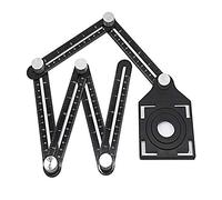 iPobie Regla de ángulo múltiple, Regla de Medición Herramienta de Plantilla, Plegable Multi Angulo Regla de Medidas para Artesano, Constructor, Carpintero, Arquitecto