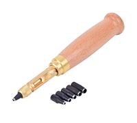 iPobie Taladro de LibroTip 6 Tamanos de 1,5 mm, 2 mm, 2,5 mm, 3 mm, 3,5 mm, 4 mm Tornillo de Perforaciones de Piel/Auto Libro Kit de Herramientas de perforacion Craft