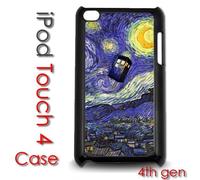 IPod Touch 4 4th gen Touch Plastic Case - Dr Who Tardis Starry Night Painting