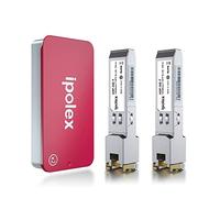 Ipolex 2 PCS Transceptor de cobre 1G SFP a RJ45, módulo SFP RJ-45 Mini GBIC 1000Base-T compatible con Cisco GLC-T/SFP-GE-T, Meraki MA-SFP-1GB-TX, Ubiquiti UF-RJ45-1g, Mikrotik, etc. (CAT.5e, 100 m)