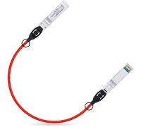 Ipolex Cable de cobre 10G SFP+, DAC SFP+ rojo, Cable de conexión directa10GBASE-CU, Cable twinax pasivo de 10 Gb/s compatible con Cisco, Ubiquiti, Meraki, Mikrotik, Intel y más. 0,25 metros