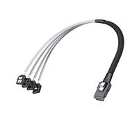 Ipolex Cable SFF-8087 a 4x SATA, host/controlador SFF-8087 de 36 pines a placa base/destino SATA de 7 pines, compatible con PERC H310, controlador RAID, 1 metro (3,3 pies)