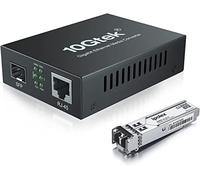 ipolex convertidor de Medios Gigabit Ethernet, 1.25G SFP Puerto Convertidor de Medios de Fibra óptica, Multimodo LC Convertidor Equipado con un SFP-SX transceptor (850-nm, 550-m@OM2OM3MMF). 1-Pack.