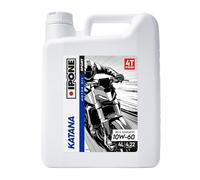 IPONE - Aceite Motor Moto 4 Tiempos 10W60 Full Power Katana - 100% Sintético con Esteres - Cambio de Marcha Más Suave - Bidón 4L